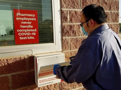COVID-19 swab drop box