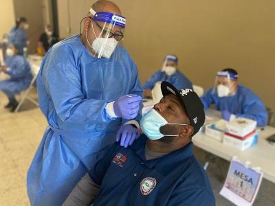 COVID-19 nasal swabbing in Puerto Rico