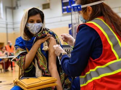 COVID vaccination in gym