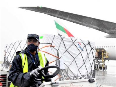COVID vaccine shipments and plane