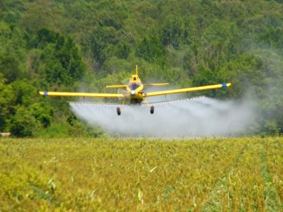 Crop-dusting plane