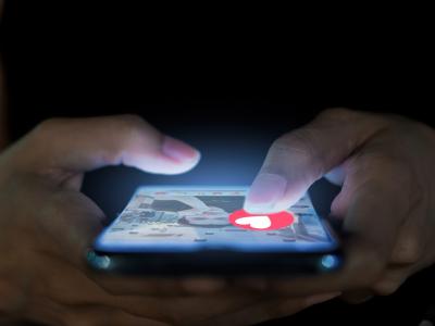 Dating app on smartphone