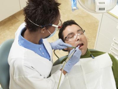 Dentist and patient