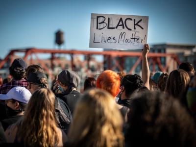 George Floyd protest in Des Moines, Iowa.