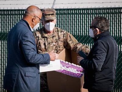 Distributing COVID-19 masks