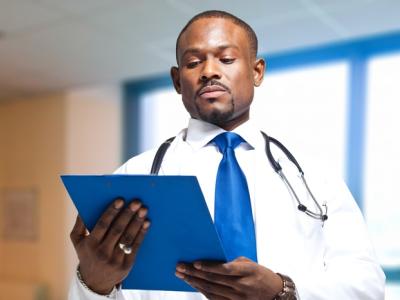 Doc with clipboard