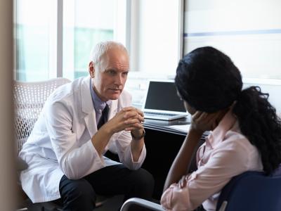 Doctor with patient