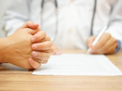 Doctor prescribing medication