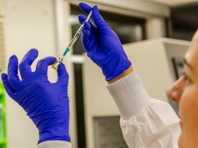 Drawing vaccine from a vial