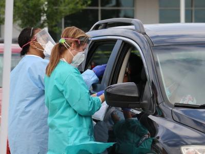 Drive-through testing in North Carolina