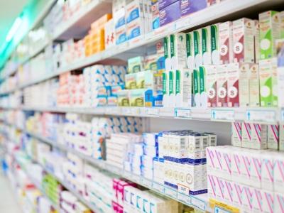 Drugs on shelves
