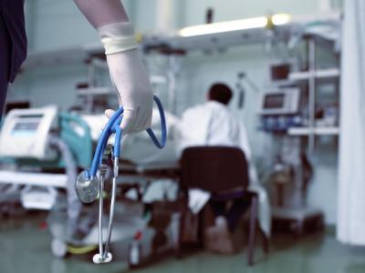 Dying hospital patient