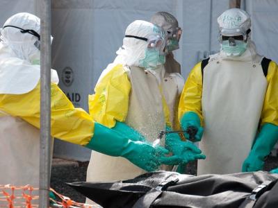 Ebola health worker glove decontamination