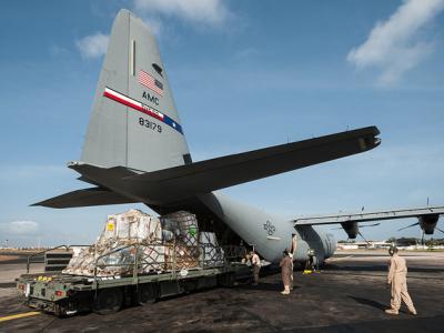 Ebola supply plane