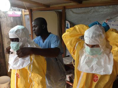 Healthcare workers in Guinea