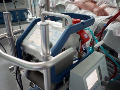 ECMO machine at hospital bedside