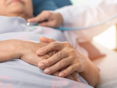 Elderly patient in hospital