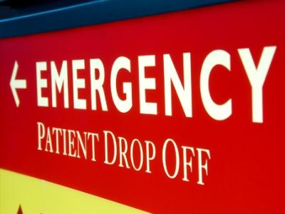 Emergency department sign