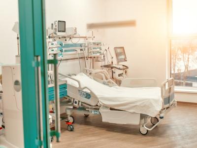 Empty hospital bed