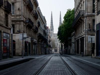 Empty street in France