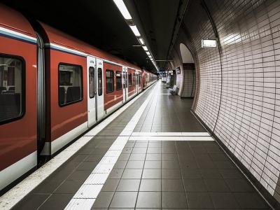 Empty German subway station