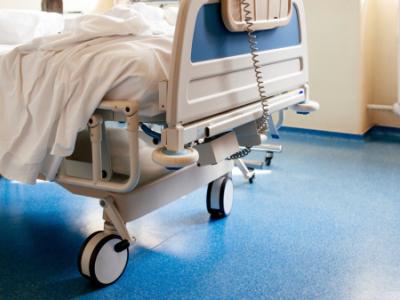 Empty hospital bed