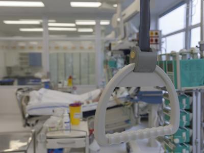 Empty hospital bed