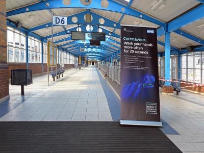 Empty UK bus station