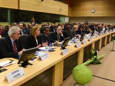 Officials at European Union Ebola conference in Brussells