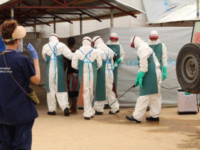 Ebola patient in Lunsar, Sierra Leone