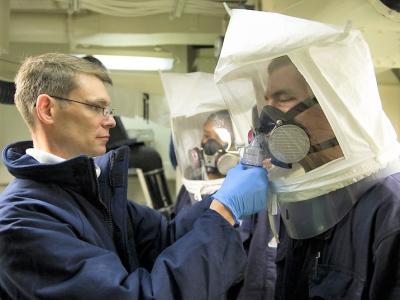 Fit-testing elastomeric respirators.