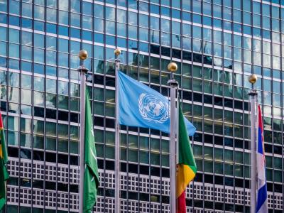 Flags at United Nations headquarters