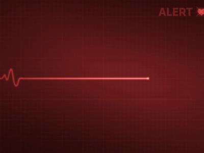 Flatline on heart monitor