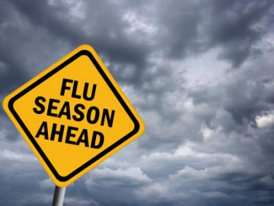 'Flu season ahead' sign