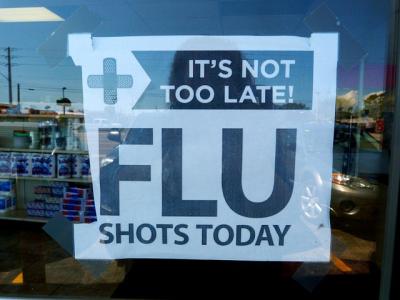 Flu shot sign