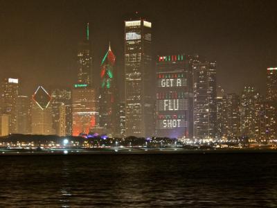 Get a flu shot sign in Chicago