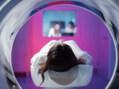 Girl getting MRI