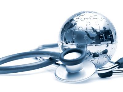 Globe and stethoscope
