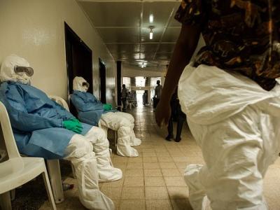Health workers in West Africa