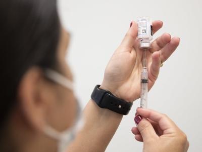 Vaccine in a vial syringe