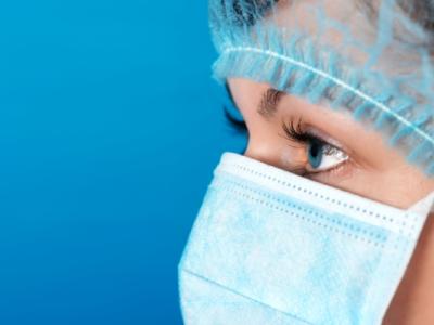 Healthcare worker with mask