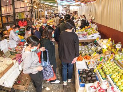 Wholesale food market in Hong Kong