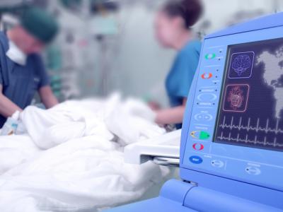 Hospital monitor and healthcare workers