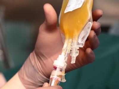 Human plasma IV bag