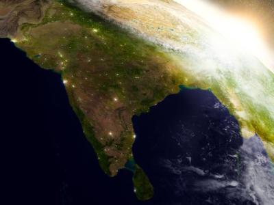 India satellite photo
