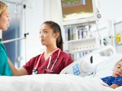 Child in intensive care unit