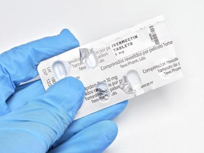 Opened ivermectin package