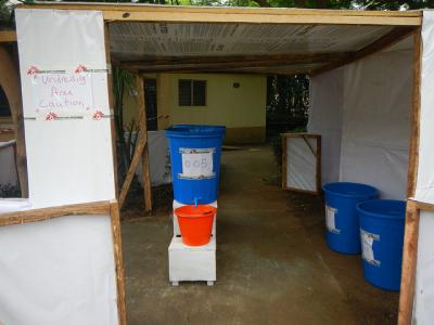 Ebola decontamination area
