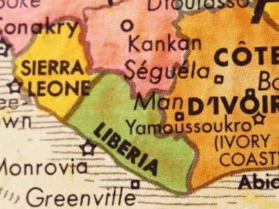 Liberia and Sierra Leone map