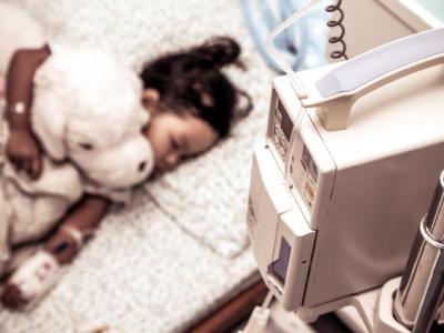 Little girl in hospital